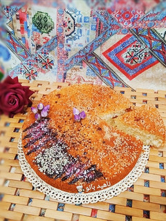 عکسی از دستور کیک ماست و گلاب نارگیلی 👌😍
