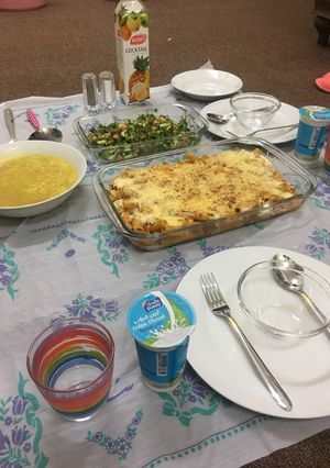 صورة لوصفة معكرونة بالبشاميل