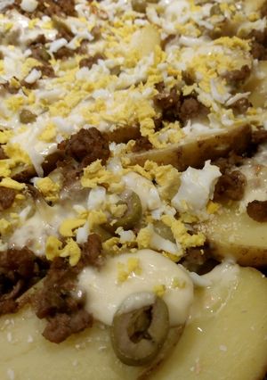 Una foto de Pastel de papas rústico