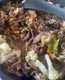 Chapsui de carne y arroz chaufa 🥢🍜🥡