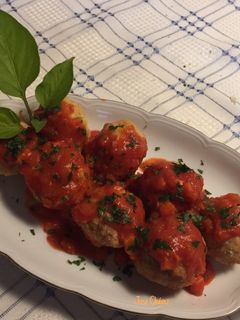 Una foto de Albóndigas de pollo y queso