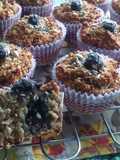 Muffins de Arándanos, sin materia grasa, sin azúcar refinada y sin harina blanca