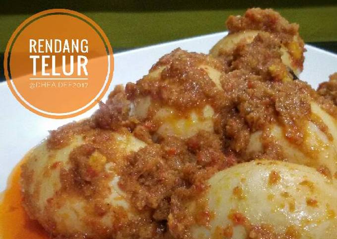 Standar Resep memasak Rendang telur simple yang gurih