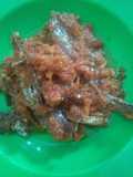 Balado ikan asin belida