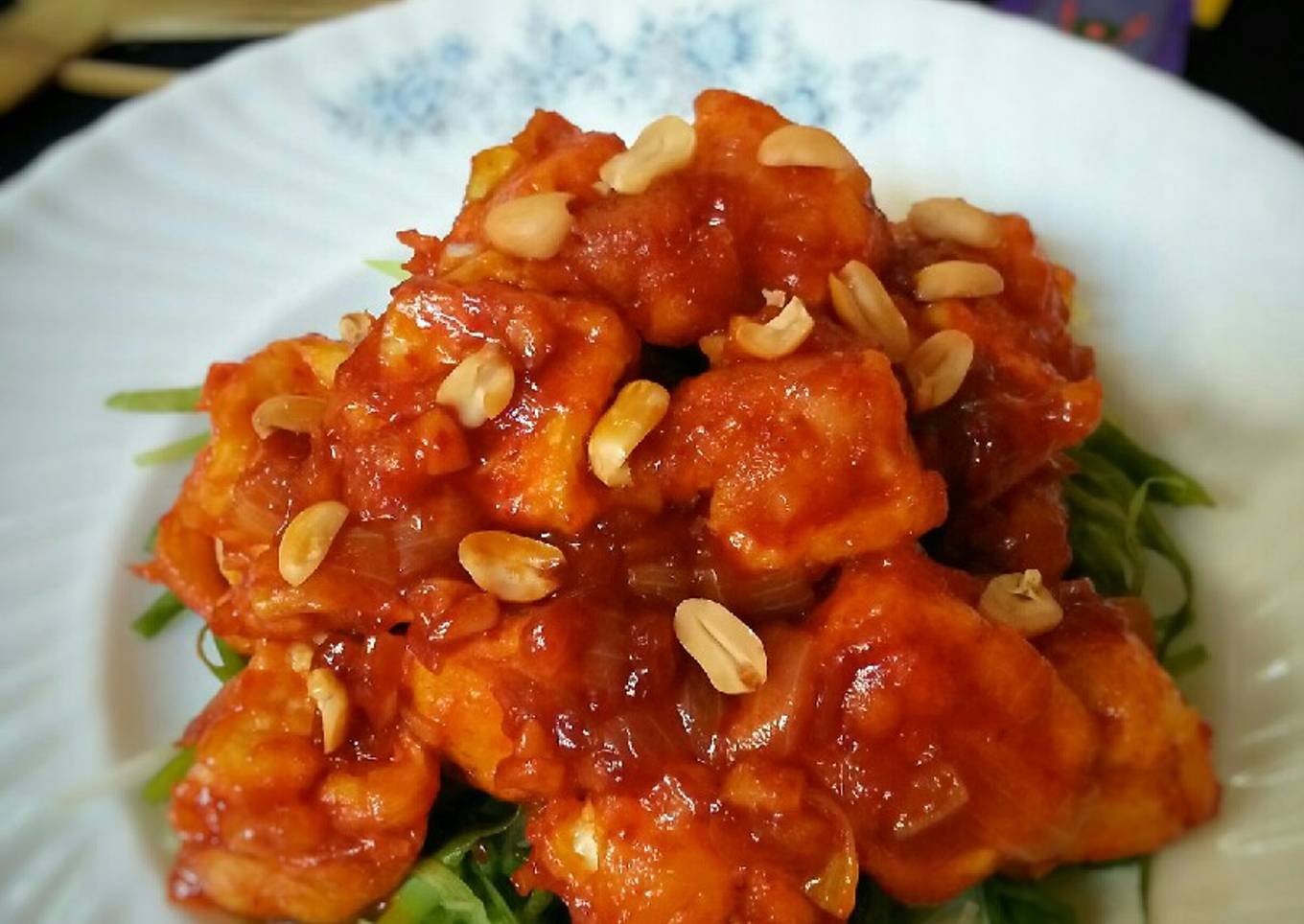 Dubu-gangjeong (두부강정) - Tahu Kriuk Bumbu Pedas Manis ala Korea