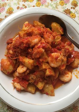 Foto resep Udang kentang balado tomat