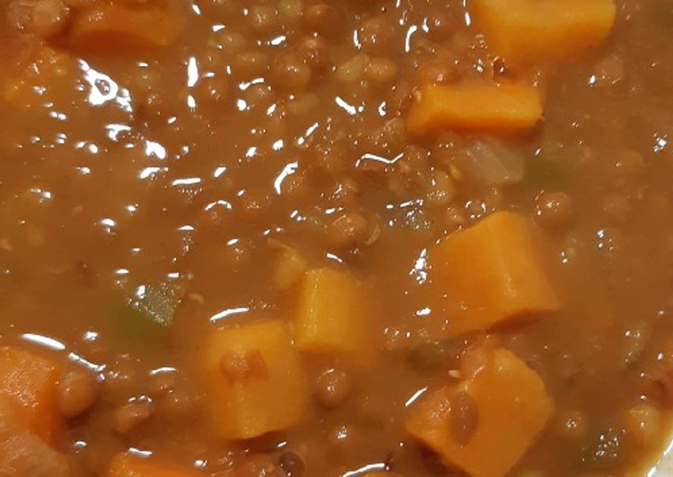 Lentejas con boniato