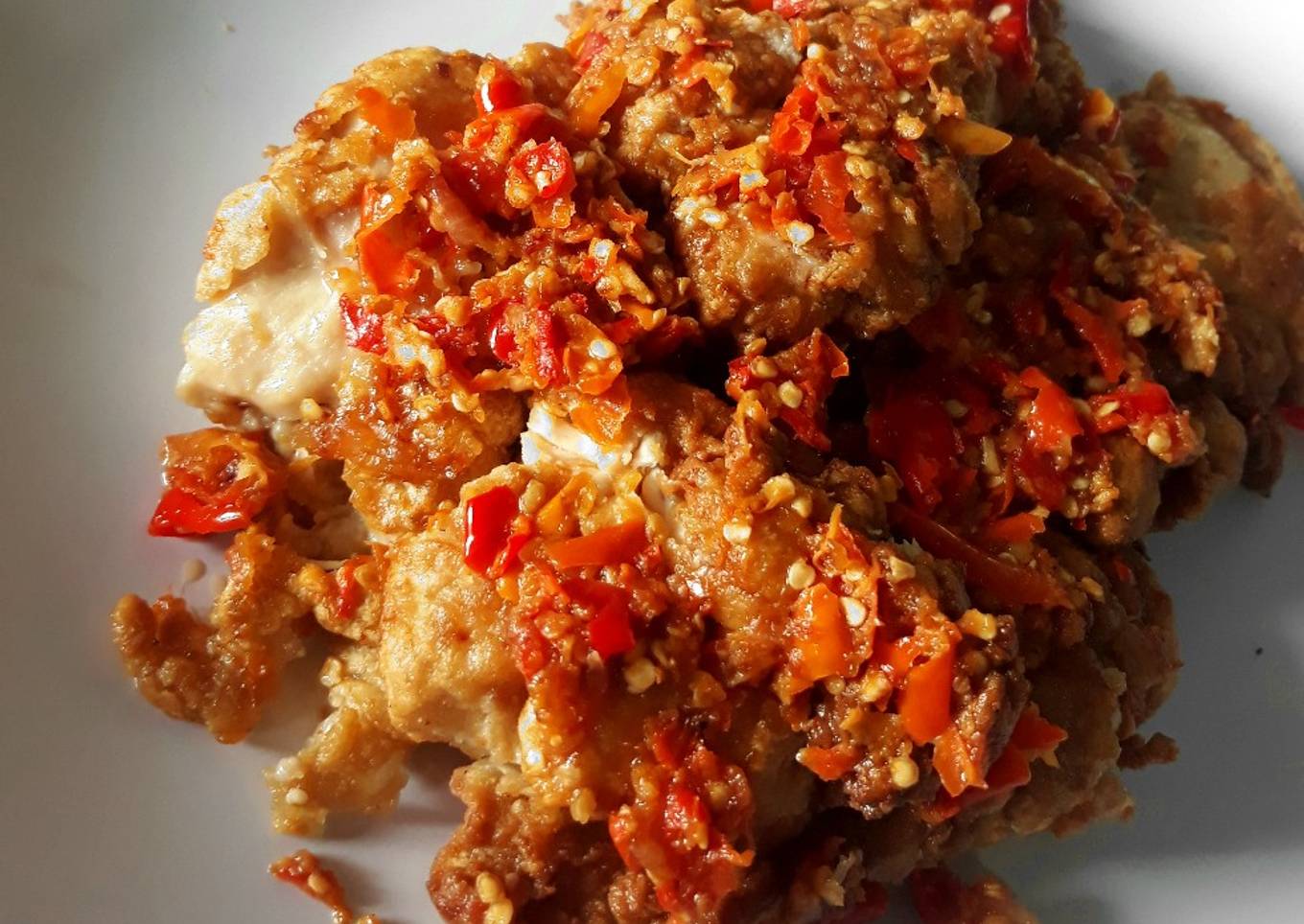 Ayam Geprek (Sambal Bawang)