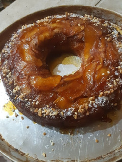 Una foto de Torta invertida de manzanas