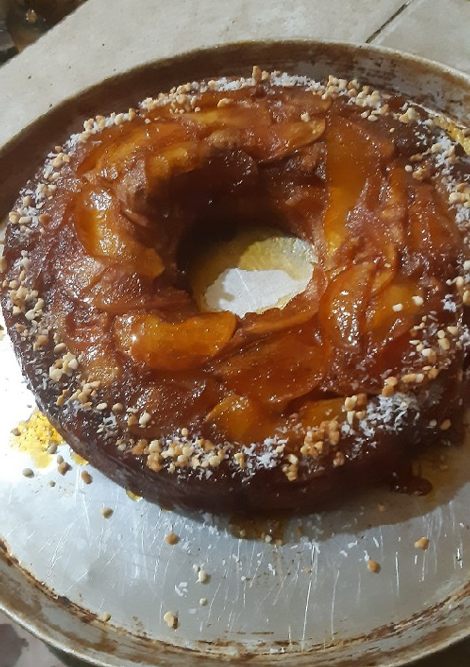 Una foto de Torta invertida de manzanas