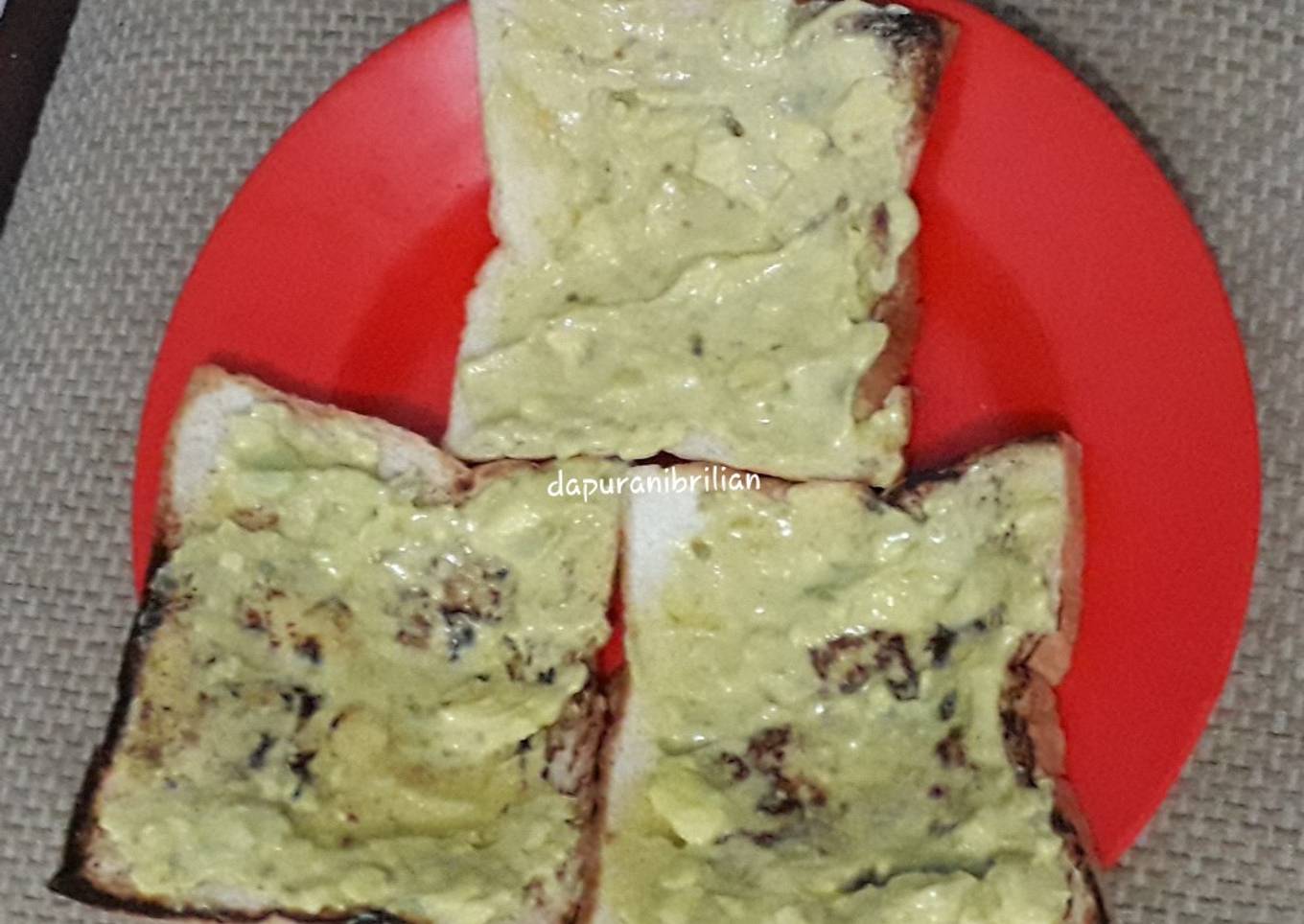 Resep Roti bakar avocado special Anti Gagal