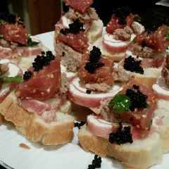 A picture of Brad's poke baguette.