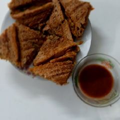 A picture of Masala toast.