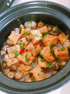 Hình của món Nấm kho đậu hũ.