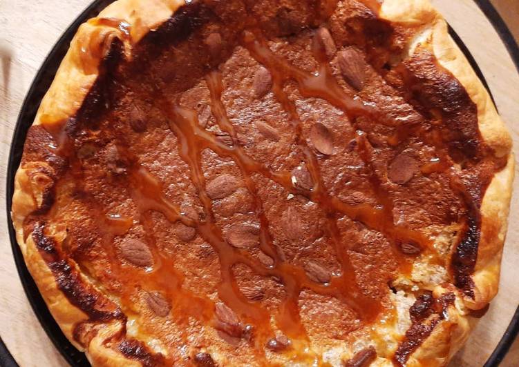 Tarte créme d'amande, pommes caramélisées