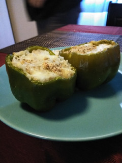 A picture of Stuffed peppers (vegetarian).