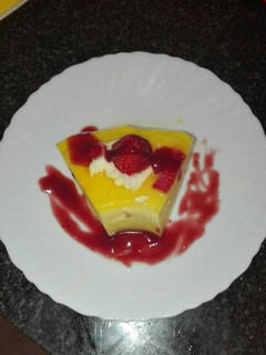 Una foto de Pastel de naranja frío