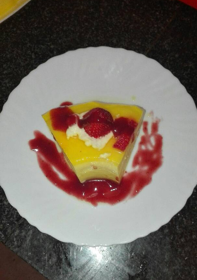 Una foto de Pastel de naranja frío