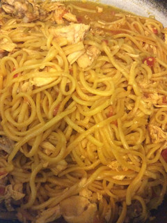 Una foto de Spaguetis con pechuga