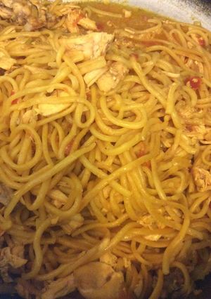 Una foto de Spaguetis con pechuga