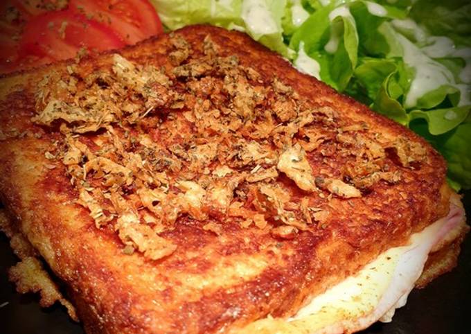 Comment faire Préparer Savoureux Croque Monsieur façon pain perdu