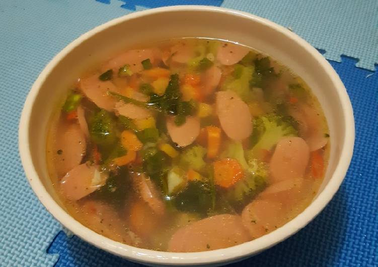 Resep Sup Bening Sosis Hangat, Lezat