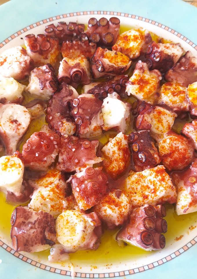 Una foto de Pulpo a la gallega, tan fácil y tan sabroso