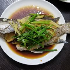 A picture of Traditional Chinese Style Steamed Fish.