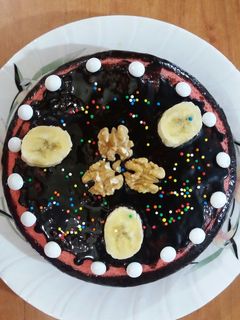 عکسی از دستور کیک با پودر ژله انار