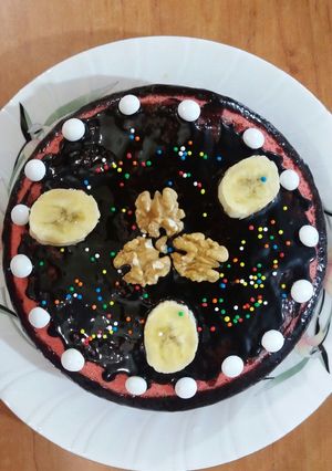 عکسی از دستور کیک با پودر ژله انار