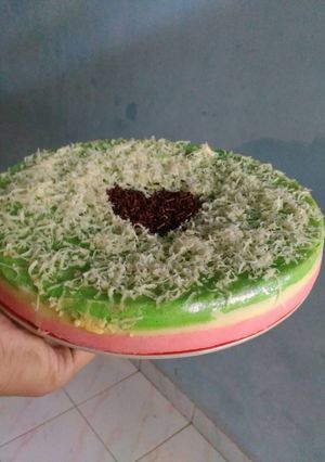 Foto resep rainbow cake kukus simple banget