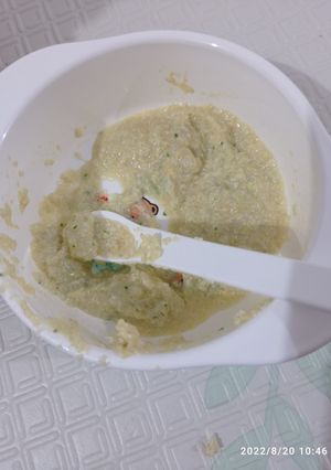 Foto resep MPASI 6 bulan Day 1 - Tim telur tahu sayur