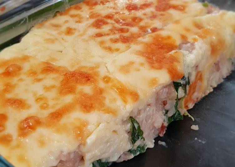 Resep Cheesy dori with rice n spinach Lezat