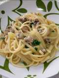 Linguine con lupini e crema di patate