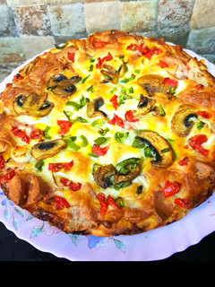 عکسی از دستور پیتزا قارچ