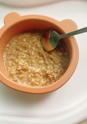 Hình của món Bữa sáng cho bé : Cháo Bò Yến Mạch.