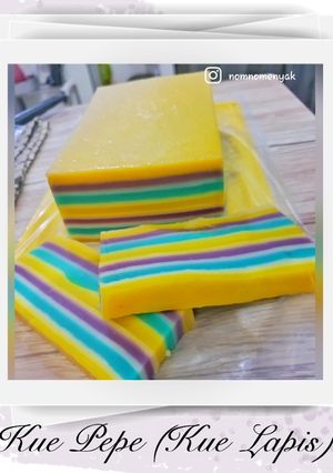 Foto resep Kue Pepe/Kue Lapis (tepung beras)