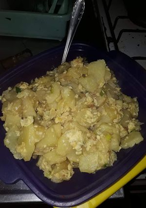 Una foto de Huevo con papa
