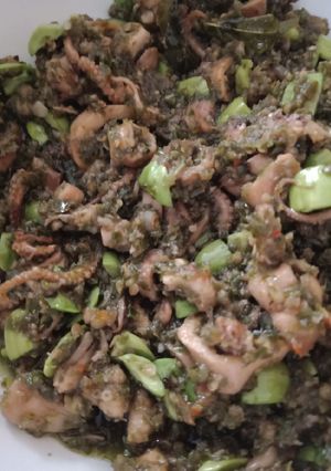 Foto resep Sambel ijo cumi asin pete