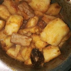 Cassava with stew A picture of Cassava with stew.