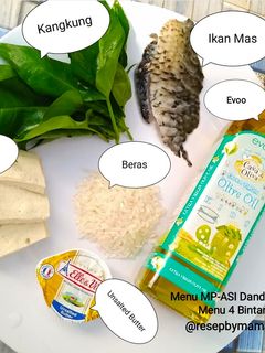 Foto resep Menu MP-ASI 4 Bintang Usia 6 Bulan Bubur Kangkung Ikan Mas