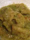 Chicharrón de cerdo en salsa verde