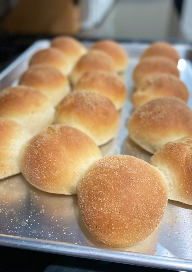 A picture of Pandesal (Filipino Bread Rolls) Using The Tangzhong Method.