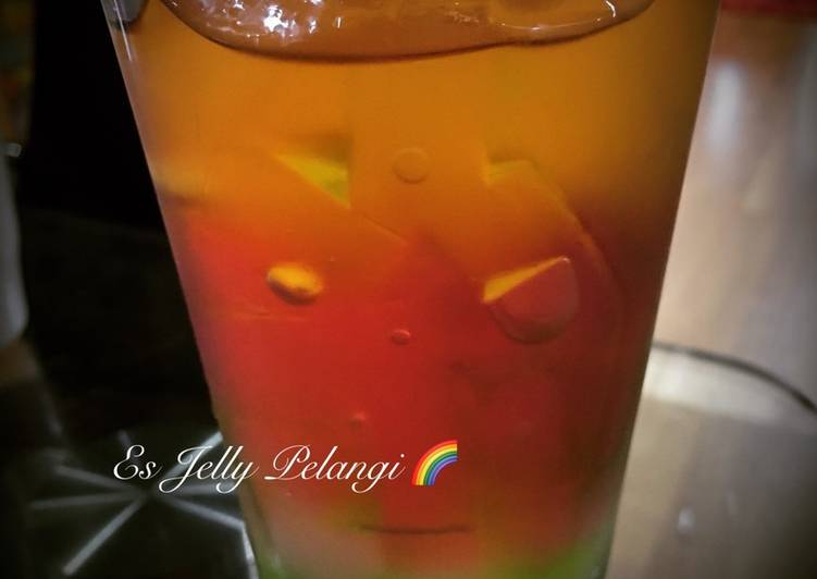 Resep Es Jelly Pelangi | Cara Buat Es Jelly Pelangi Yang Sedap