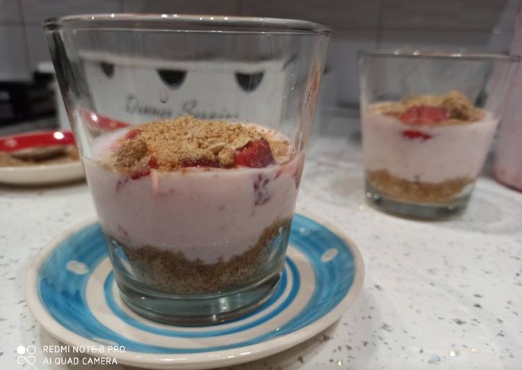 Cheesecake yogurt e fragole