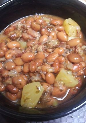 A picture of Pintos Pork and Pineapple.