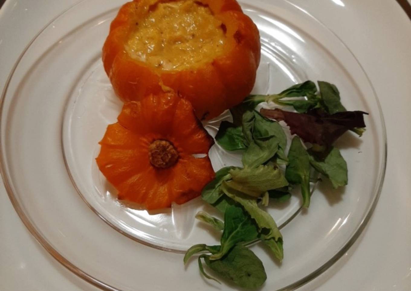 Minis courges little be jack farcies au roquefort