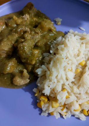 Una foto de Mi versión de carne de puerco en verde