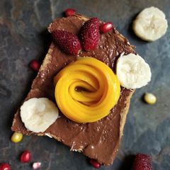 A picture of Nutella toast.