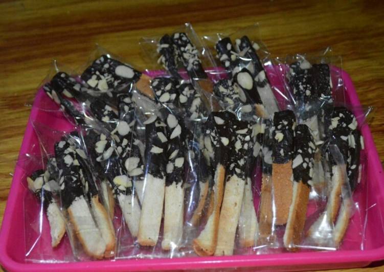 Stick Chocolate Almond Slice